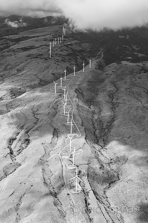 From Air- Maui HI, Malalowaiaole Gultch Windmills