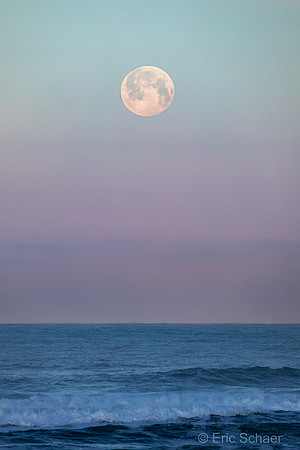 2020 Moon Over Oregon Coast