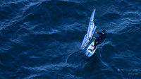 Surfer Below Golden Gate Bridge: San Fransico California