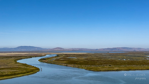 Whilte Slough: Highway 37 overpass: Napa River in background