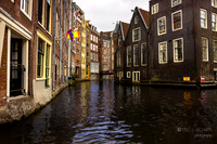 Amsterdam: View down narrow canal