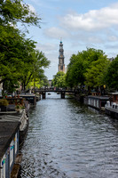 Amsterdam: Tower-Westerkerk Church built 1619-1631- burial place of Dutch painter Rembrand