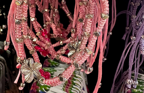 Closeup Jewelry bracelets