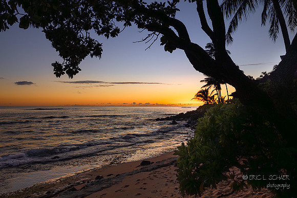 Kauai: Sunset from Lawai Beach: Hoai Bay Poipu