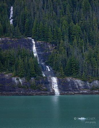 Endicott Arm- Meltwater stream- Early morning heading up to Dawes Glacier