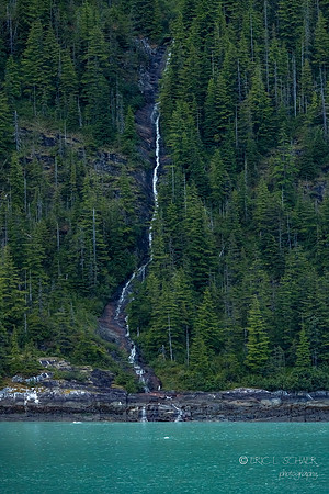 Endicott Arm- Meltwater stream- Early morning heading up to Dawes Glacier