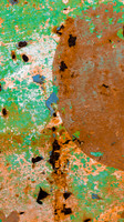 Abstract-Side of small storage container, Kola Rum Company Lihue