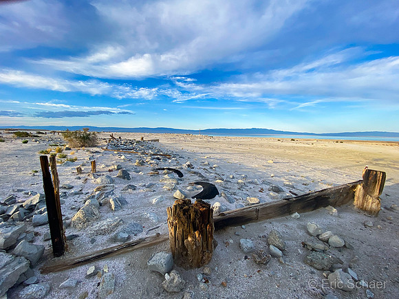 Cell Phone Image- Salton Sea Beach- Old Pier