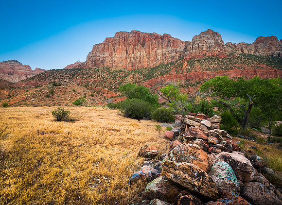 Old Rock wall- Springdale Utah