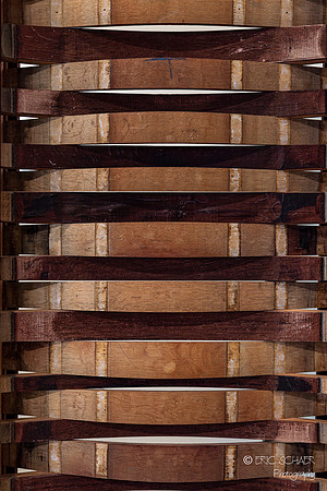 Broken Earth Winery- wine barrel wall