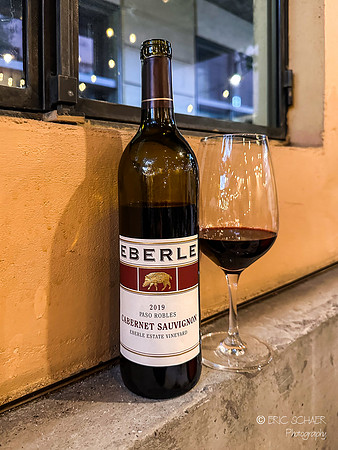 San Luis Obispo- Eberle Wine at restaurant
