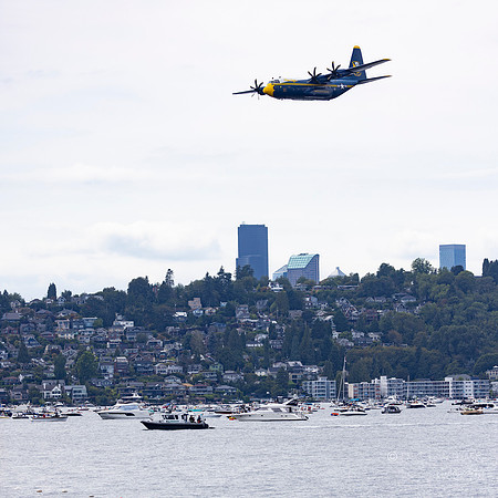 U.S. Navy C-130 "Fat Albert" Blue Angles support aircraft