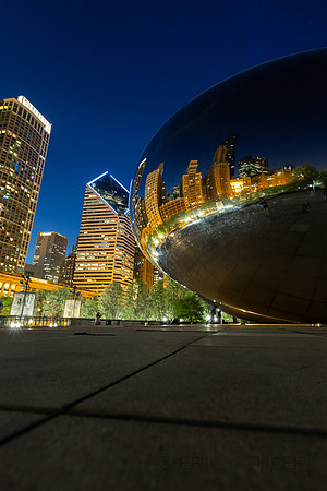 Chicago IL, Cloud Gate, Millennium Park