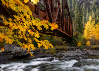 Leavenworth Washington- Wenatchee River Tumwater Canyon Bridge