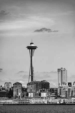 March: View of Seattle from West Seattle area
