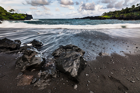 Kuaiwa Bay, Black Sand Beach, Waianapanapa Hana Maui Hi
