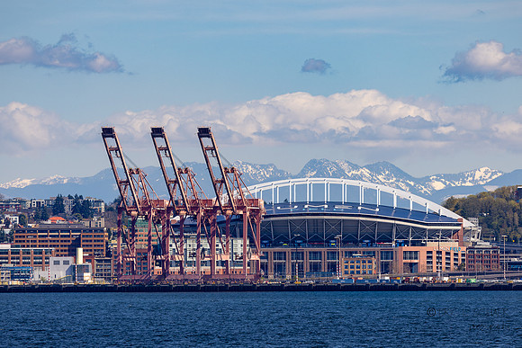 March: View of Seattle from West Seattle area