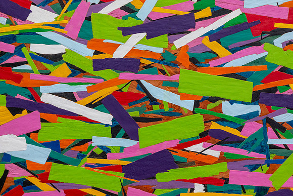 Closup Painted Plywood Art: Duane Kurtz Art